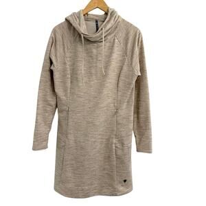 Kuhl Women's Helix Cowl Hoodie Dress Medium Oatmeal Outdoor Camping Travel
